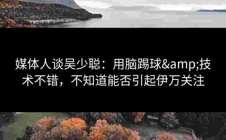 媒体人谈吴少聪:用脑踢球&技术不错,不知道能否引起伊万关注 媒体人谈吴少聪:用脑踢球&技术不错,不知道能否引起伊万关注