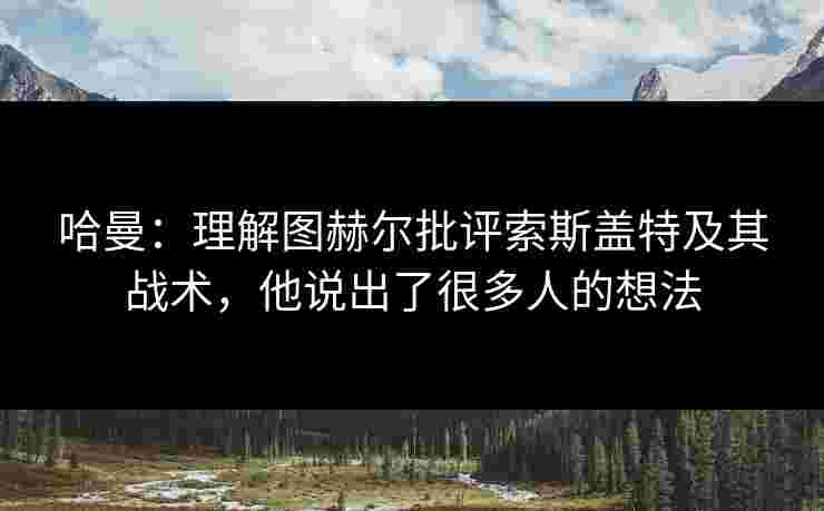 哈曼:理解图赫尔批评索斯盖特及其战术,他说出了很多人的想法 哈曼:理解图赫尔批评索斯盖特及其战术,他说出了很多人的想法